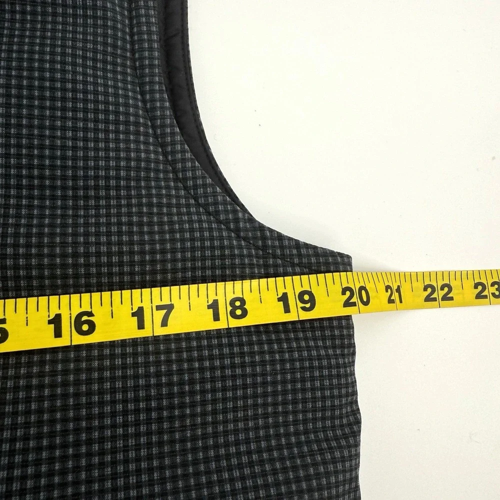 TravisMathew Keep It Up Vest Men's Small Black Check Full Zip Golf NWT 1MU365